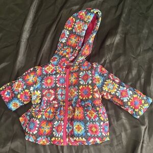 Baby Girl Penelope Mack Flower Winter Coat - 12 Months Old